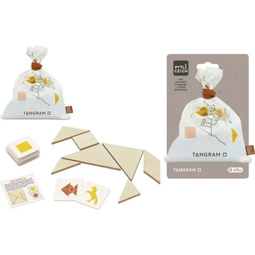 Efko Pytlíczech Tangram čtverec - dřevěné hlavolamy do kapsy