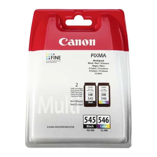 CANON PG-545, CL-546 - originální cartridge, černá + barevná, 1x8ml/1x9ml