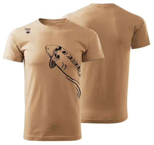 Giants fishing tričko pánské plavající kapr béžové - xxxl