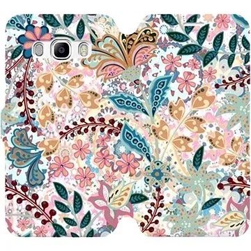 Flipové pouzdro na mobil Samsung Galaxy J5 2016 - MX04S Spletité kvítky a listy (5903516013777)