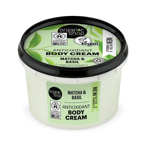 Organic Shop Antioxidační tělový krém Matcha a bazalka 250 ml