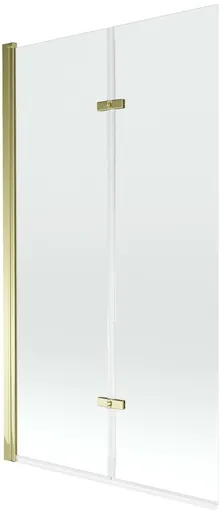 MEXEN Castor vanová zástěna 2-křídlo 100x150, transparent, zlato 892-100-002-50-00
