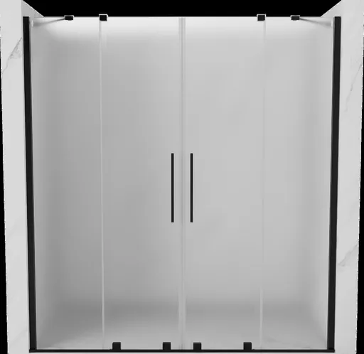 MEXEN/S Velar Duo posuvné sprchové dveře 170, dekor, černá 871-170-000-32-70