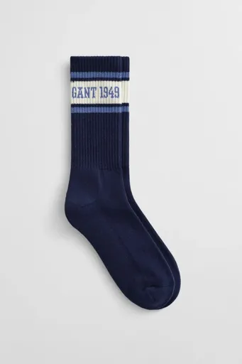 PONOŽKY GANT LOGO STRIPE SPORT SOCKS CLASSIC BLUE