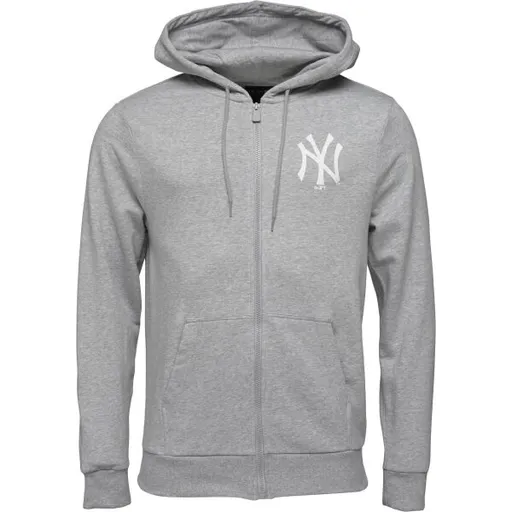 New Era MLB ESSENTIALS FZ HOODY NEYYAN Pánská mikina, šedá, velikost