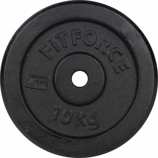 Fitforce PLB 10 KG x 25 MM Nakládací kotouč, černá, velikost 10 KG