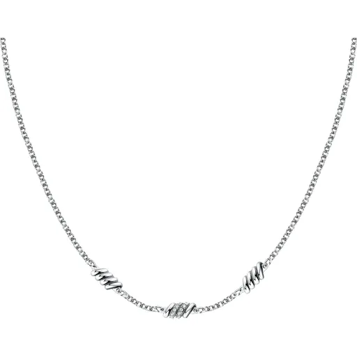 Morellato Půvabný ocelový náhrdelník s krystaly Torchon SAWZ03