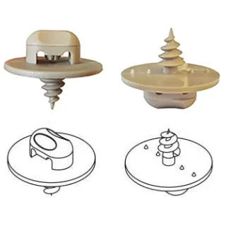 Fixace oválná (šroub, béžový)