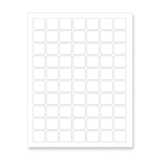 Samolepicí etikety 25 x 25 mm, 70 etiket, A4, 100 listů