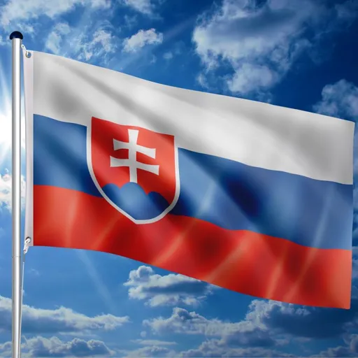 85188 FLAGMASTER® Vlajkový stožár vč. vlajky Slovensko, 650 cm
