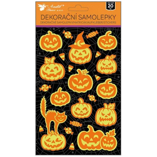 Samolepky dýně plastické 14,5 x 25 cm