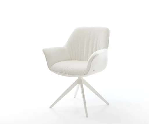 Jídelní židle Keila-Flex s područkami bouclé měkký béžová