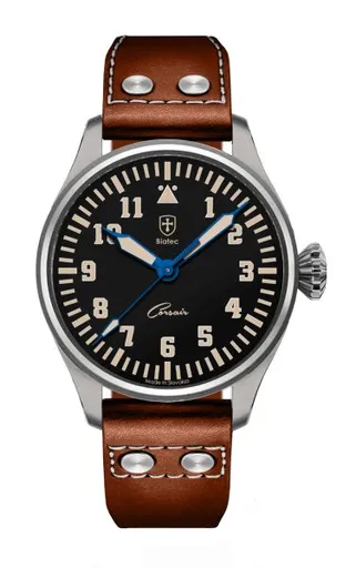 Biatec Corsair Vintage 03 - Světle hnědý kožený pilot řemínek