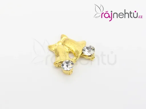 Vánoční 3D zdobení - dvojitý zvoneček zlatý