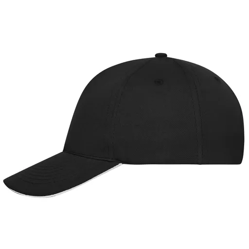 Myrtle Beach (Daiber) Kšiltovka z bio bavlny sandwich MB6238 - Černá / bílá