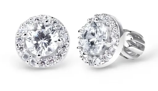 Cutie Jewellery Elegantní peckové náušnice z bílého zlata Z60168-30-10-X-2