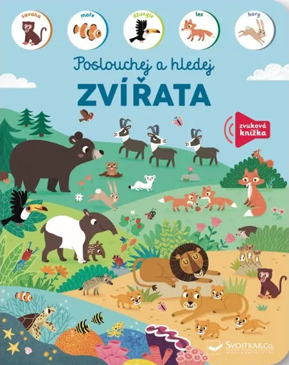 Zvířata - poslouchej a hledej  ilustrace Kasia Dudziuk