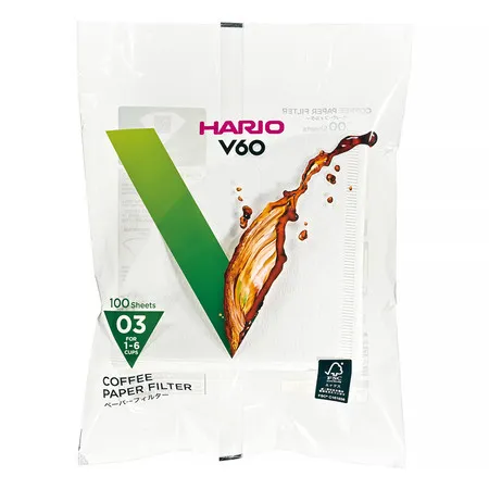 Papírové filtry Hario V60-03 100 ks, bílé (VCF-03-100W)