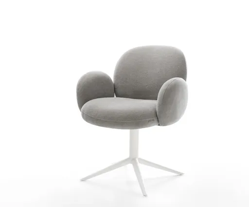 Jídelní židle Nube-Flex s područkami strukturovaná látka Měkký