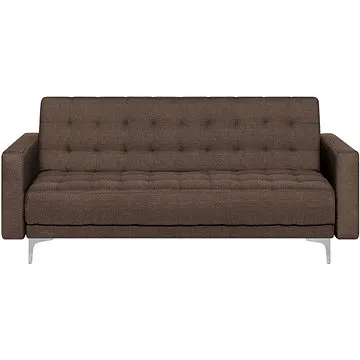 Trojmístná rozkládací BELIANI čalouněná hnědá ABERDEEN (beliani_154566)