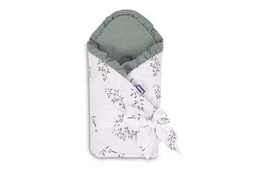 SENSILLO Zavinovačka pro miminko, mušelín, bavlna Louka, khaki, zelená