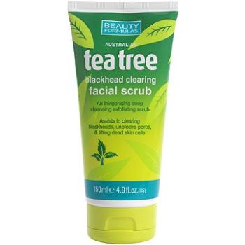 BEAUTY FORMULAS TEA TREE Pleťový scrub na černé tečky 150 ml (5012251011129)