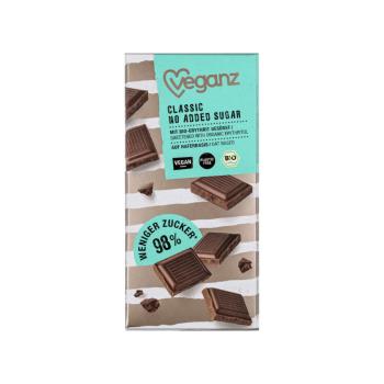 Čokoláda vegan bez přidaného cukru Classic 80 g BIO   VEGANZ