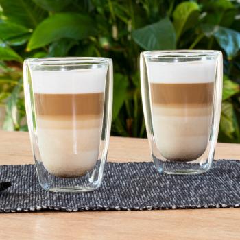 Haushalt international Dvoustěnná sklenice Latte Macchiato, 400 ml, 2 ks