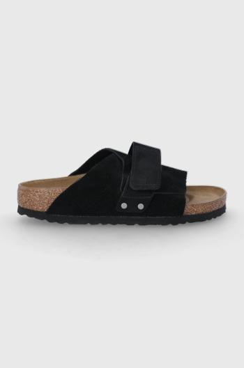 Semišové pantofle Birkenstock Kyoto dámské, černá barva, 1022566