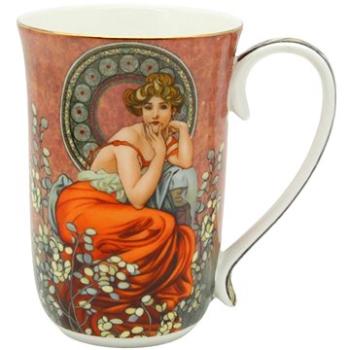 Home Elements Porcelánový hrnek 400 ml, Mucha tmavý (MUCHA0061)