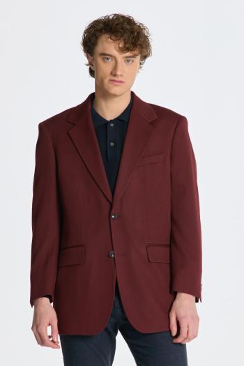 BLEJZR GANT OVERSIZED WOOL TWILL SUIT BLAZER RED SHADOW