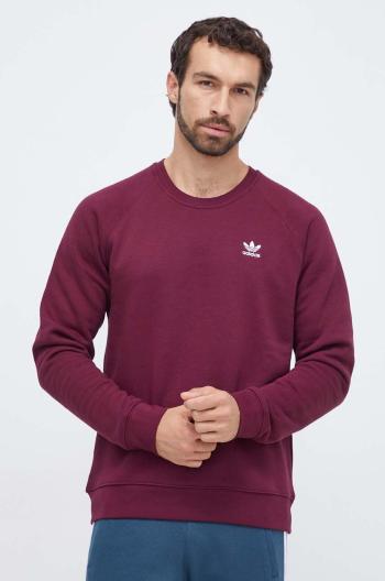 Mikina adidas Originals pánská, vínová barva, hladká