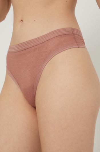 Tanga Dkny hnědá barva, DK8621