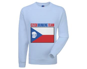 Pánská mikina bez kapuce Czech drinking team