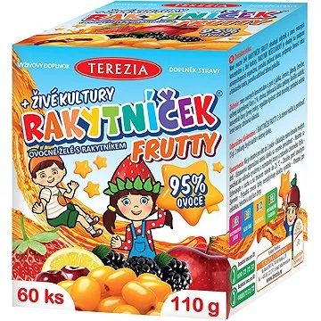 RAKYTNÍČEK FRUTTY ovocné želé + živé kultury 60 ks (8594006898843)
