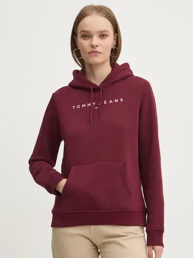 Tommy Jeans dámská vínová mikina DW0DW17324 XS