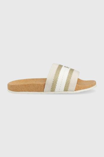 Pantofle Tommy Hilfiger TOMMY FRESH WEBBING SLIDE dámské, bílá barva, FW0FW06983