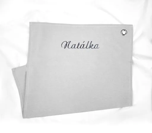 Utěrka s úchytkou s výšivkou