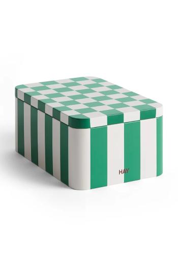 HAY tartály fedővel Tin Container S/17 x 11,1 x 7,3 cm zöld