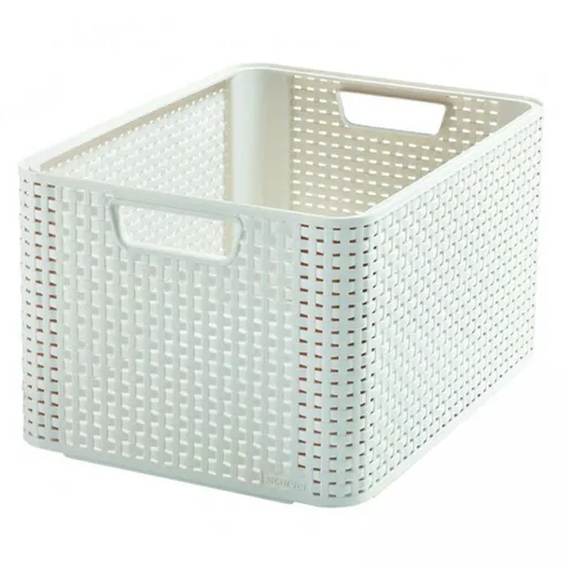CURVER STYLE BOX 33119 Polyratanový košík L - krémový