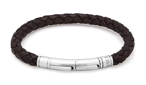 Fossil Stylový pánský kožený náramek JF04089040