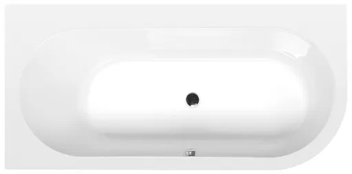 POLYSAN ASTRA L asymetrická vana 165x80x48cm, bílá 33611