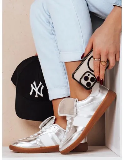 Dámské sportovní tenisky SNIKAR stříbrné