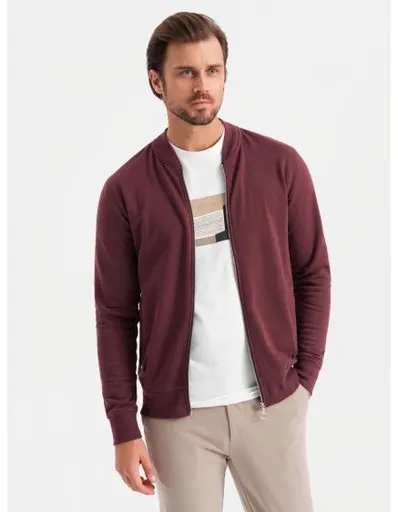 Pánská strukturovaná pletená mikina s polo límcem - grafitový melír V1