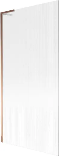 MEXEN/S Next L vanová zástěna FIX 90 x 150, proužky, růžové zlato 895-090-000-03-09-60