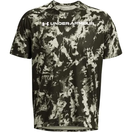 Under Armour TECH ABC CAMO Pánské tričko s krátkým rukávem, khaki, velikost S