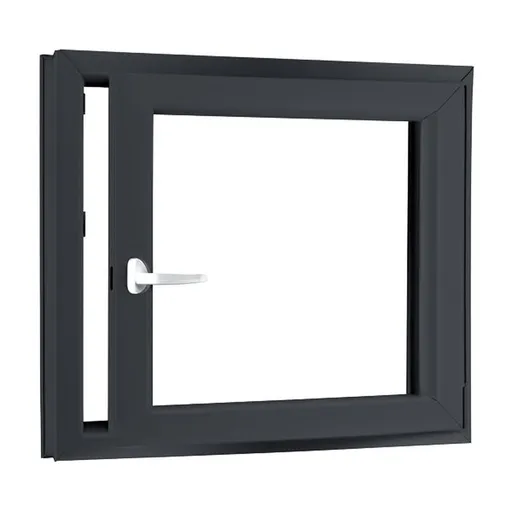 Jednokřídlé plastové sklepní okno OLIMPIA 60 AD, pravé 900 x 900