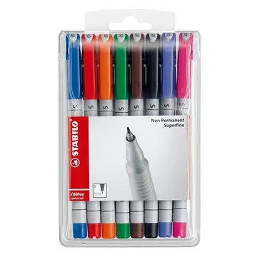 STABILO OHPen universal vodou rozpustný S, pouzdro 8 barev (4006381115209)