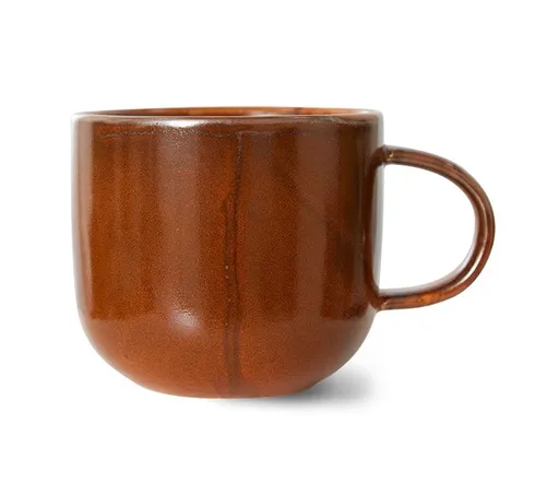 Pomerančově hnědý porcelánový hrnek Chef  - 12*9*8 cm / 320 ml  ACE7204