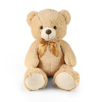 Ursuleț mare de pluș Rappa Ron maro deschis cuetichetă, 78 cm